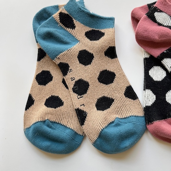 2 X Sandro Polka Dot Ankle Socks - Picture 3 of 3